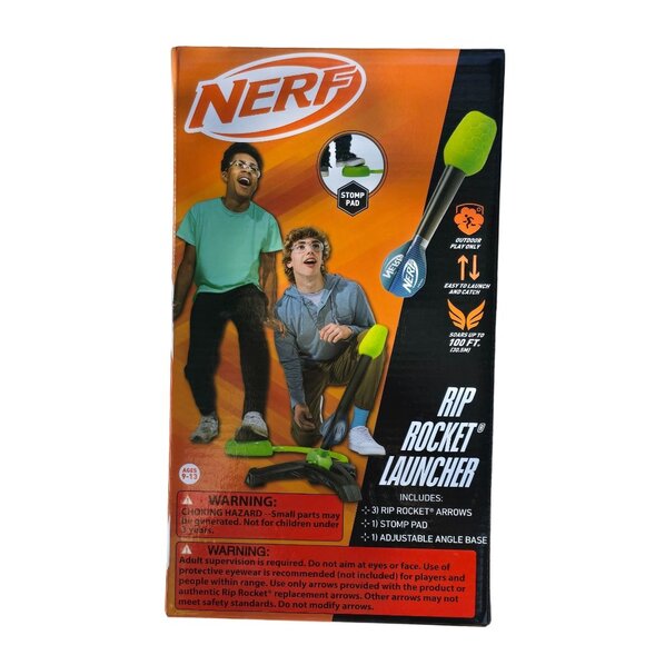 NERF NWT Rip Rocket Launcher Outdoor Toy For Kids fun foot rocket - Picture 2 of 3